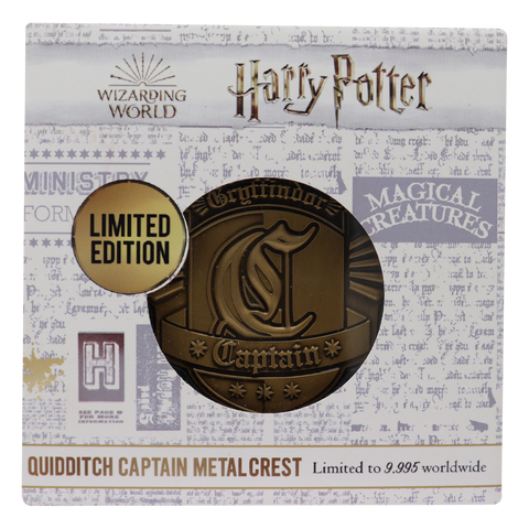 Fanattik Harry Potter Limited Edition Gryffindor Captain Badge Medallion