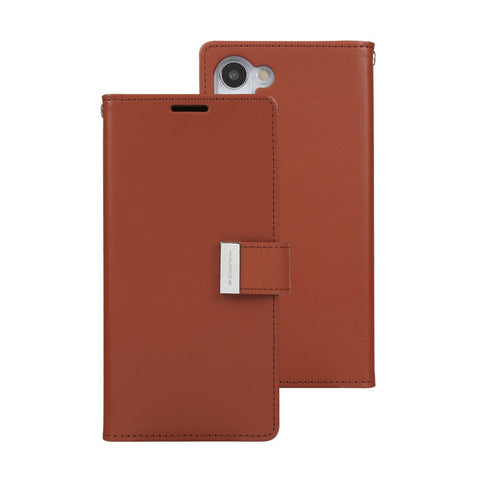 Goospery Rich Diary for Galaxy S23 Ultra - Brown