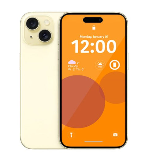 Apple iPhone 15 128GB - Yellow - [~Refurbished: Excellent condition]