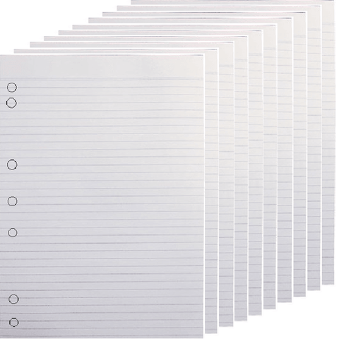 Marbig Writing Pads Ruled Lines 50 Sheet A4 7 Holes Punched (White) [10 Pack]