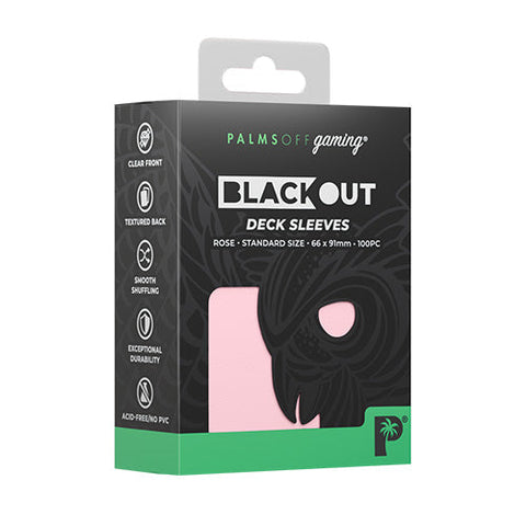 Palms Off Gaming Palms Off Standard 100pc Blackout Deck Sleeves - Rose