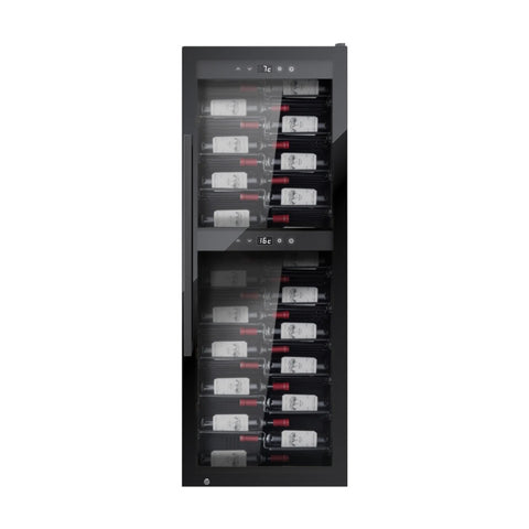 Caso 97 Bottle Presentation Style Lockable Wine Fridge With UV Glass Silver