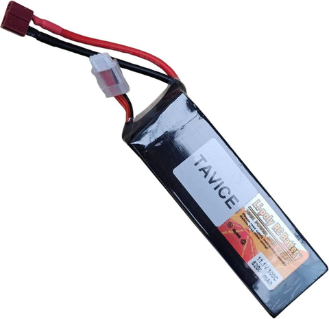 TAVICE 3S LiPo Battery 11.1V 5200mAh 100C with Deans Connector Compatible with RC Cars, Airplanes & Boats