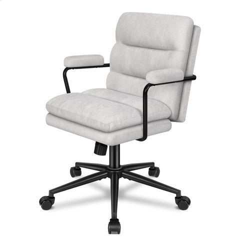 ALFORDSON Office Chair Ergonomic Executive Computer Work Seat Chenille (Grey)