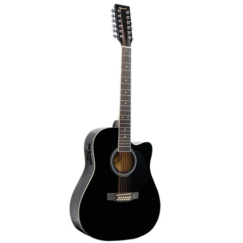Karrera 12-String Acoustic Guitar with EQ (Black)
