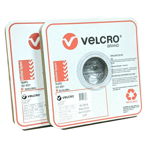 Velcro Stick-On Hook & Loop Dots 22mm 900 Dots (White)