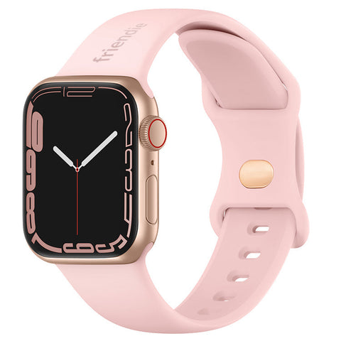 Friendie Noosa Silicone Sports Band for Apple Watch 7/8/9/10/11/SE  (Rose/Gold) [Small] 38/39/40/41/42mm
