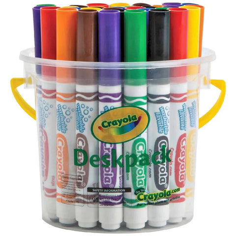 Crayola Washable Markers Classic Assorted Colours Tub Classpack (32-piece)
