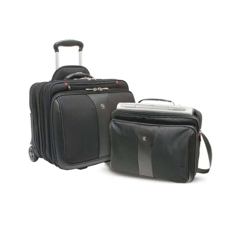 Wenger 2pc Patriot Business Set with Comp-U-Roller and 15.4" Laptop Case (Black)