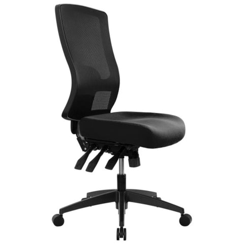 Buro Tidal Mesh High Back Chair Without Arms Black