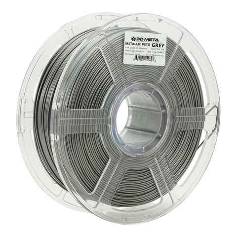 3D META Metallic PETG 3D Printing Filament - Grey