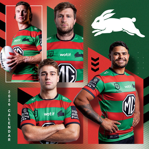 Paper Pocket NRL South Sydney Rabbitohs 2026 Calendar