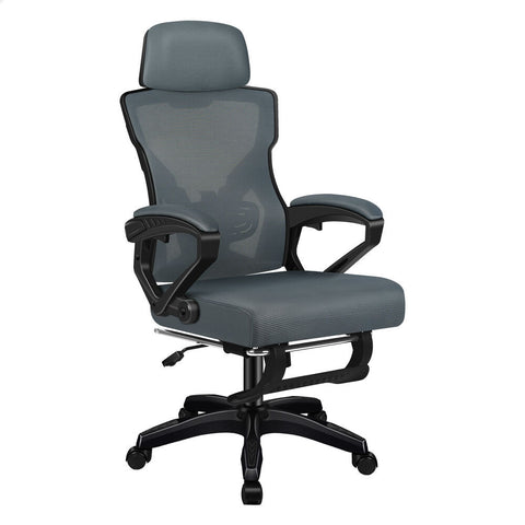 ALFORDSON Office Desk Chair Mesh Executive Computer Fabric Seat Recliner Work (Grey)