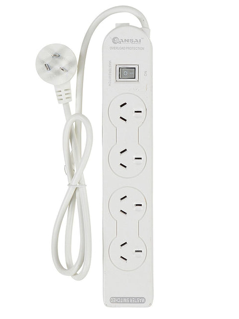 Sansai 4-Outlet Powerboard with Master Switch