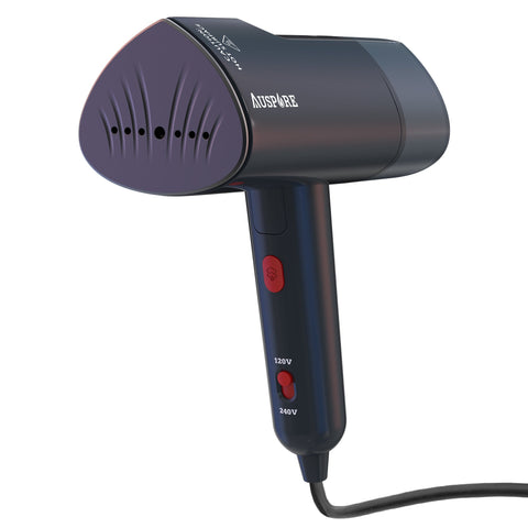 AUSPURE Handheld Steamer, 140mL Water Tank, 1100W, Dual Voltage for Travel