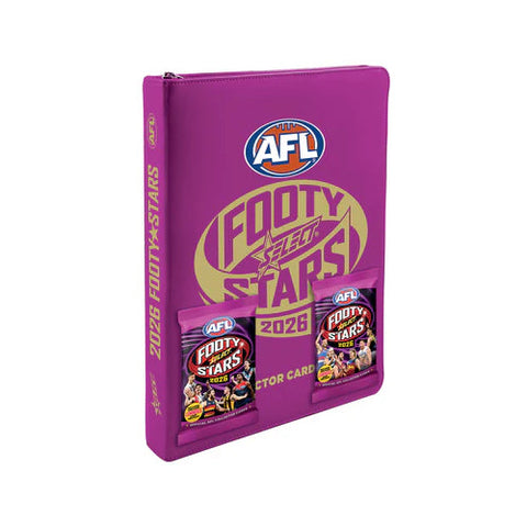 Select Cards 2026 AFL Footy Stars Vinyl Album w/ Two Packs of Collector Cards