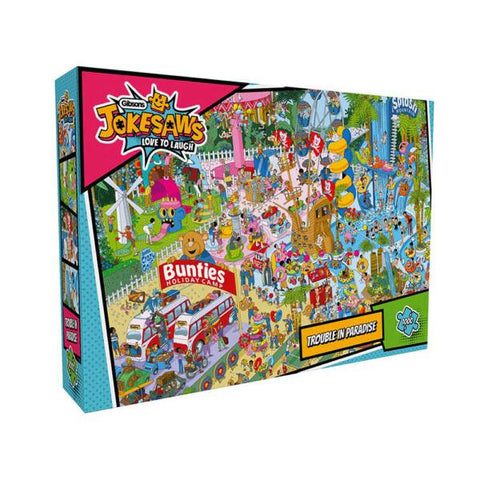 Gibsons 1000-Pieces Jokesaws Trouble Paradise Puzzle