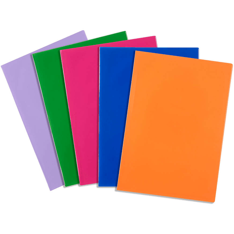 Contact Book Sleeve A4 Solid Colours Pack 5 Slip On Reusable