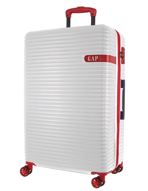 GAP Hard-Shell 4-Wheel Suitcase TSA Lock Large Travel Luggage 76cm White
