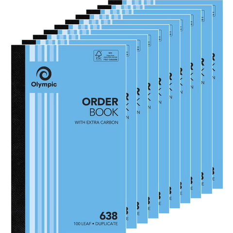 Olympic 10 Pack 638 Duplicate Order Book Carbon 100 Leaf Bulk