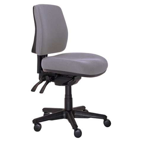 Buro Roma 3 Lever Mid Back With Seat Slide Without Arms Charcoal