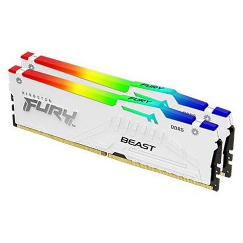 Kingston Fury Beast DDR5 RGB 64GB (2 x 32GB) 6000MT/s CL36 EXPO/XMP RAM - White