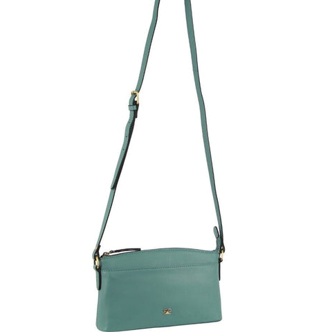 Pierre Cardin Women's Leather Shoulder Crossbody Bag 24.5x14.5cm (Moss)
