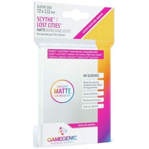 Gamegenic Matte Board Game Sleeves - Scythe/Lost Cities 72mmx112mm 60 Sleeve