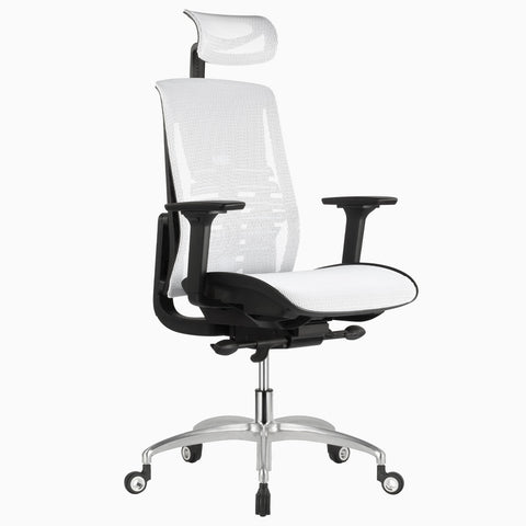 Desky Big and Tall High Back Office Chair - White