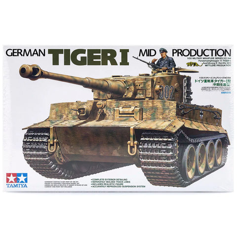 Tamiya 1/35 German Panzerkampfwagen Tiger I (Sd.Kfz.181) Tank Scaled Plastic Model Kit