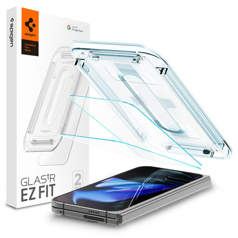 Spigen Google Pixel 9 Pro Fold EZ Fit GLAS.tR Slim 2PCS Glass Screen Protector - Clear