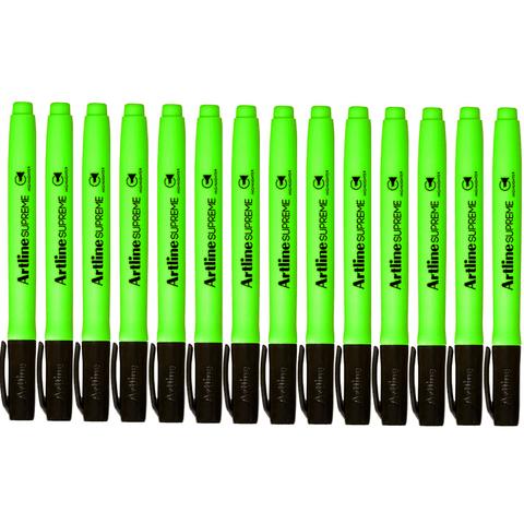 Artline Box 12 Supreme Highlighter (Green)