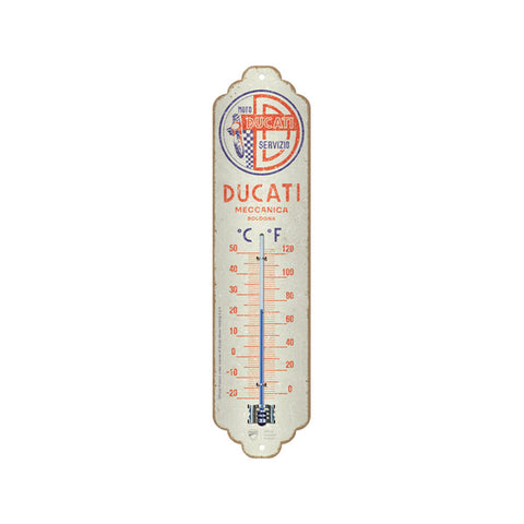 Nostalgic-Art Wall Metal Thermometer Ducati Moto Servizio 28x6.5x2cm