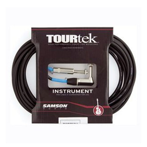 TourTek 7.62m Male Instrument Cable w/ L-Jack Connector (Black)