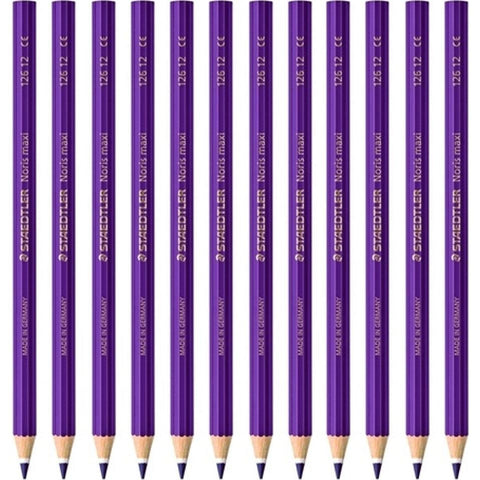 Staedtler Noris Club Maxi Learner Coloured Pencils Pack 12 (Violet)