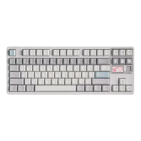 Qwertykeys QK80Mk2 Prebuilt Wireless Mechanical Keyboard (Spray-coated White)