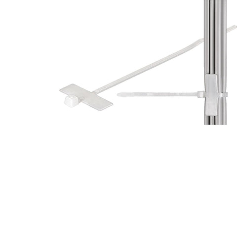 Goobay Cable Marker Tie, 2.5cm with Labeling Field (Transparent)