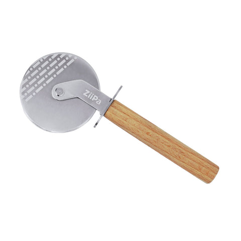 ZiiPa Rio Stainless Steel Pizza Cutter Wheel 8cm Beechwood Handle