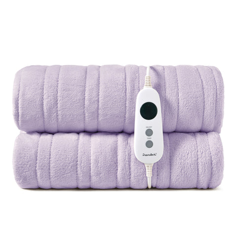 Dreamaker Coral Fleece Electric Heated Throw Blanket [180x200cm] (Lavender)