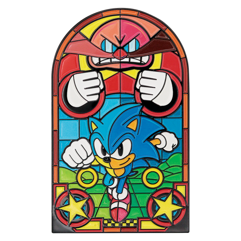 Fanattik Sonic The Hedgehog - Stained Glass Window Style Ingot - Limited Edition