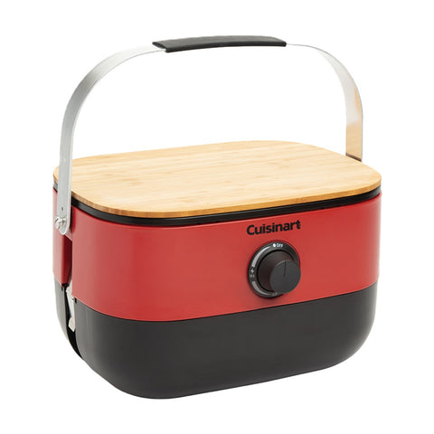Cuisinart Venture Portable BBQ Cast Iron with Propane Gas - Red