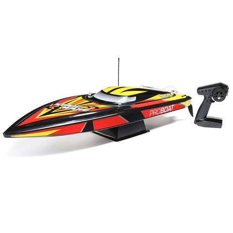 Pro Boat Sonicwake V2 36" RC Speed Boat Brushless Deep-V RTR - Black/Red
