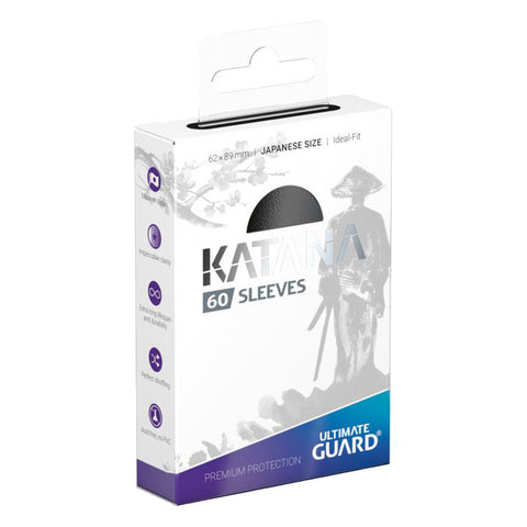 Ultimate Guard Katana Japanese Size Sleeves Black 60ct