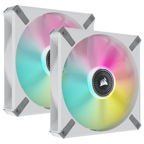 Corsair iCUE 140mm ML140 RGB ELITE Premium Fan 2-pack (White)
