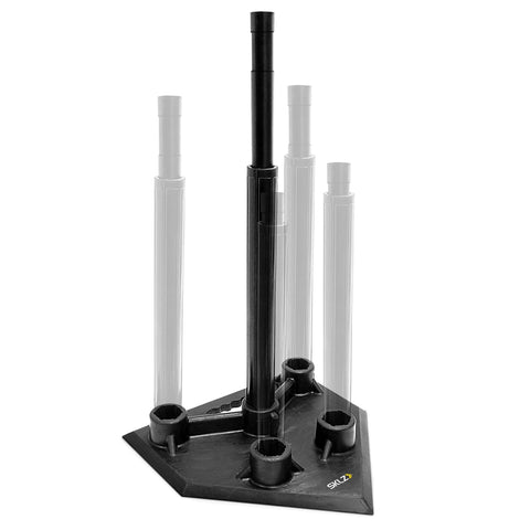 SKLZ 5-Position Baseball Rubber Tee V2 Black Adjustable Height Durable