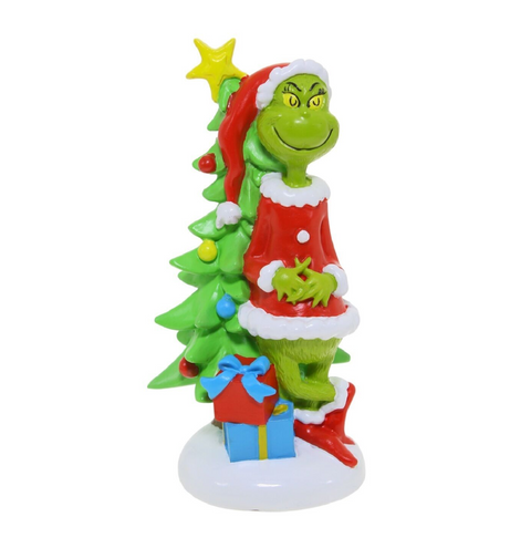Dr. Seuss The Grinch Leaning On Tree Figurine 17cm