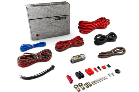 DS18 AK4 Complete 4 Gauge CCA Amplifier Installation Wiring Kit