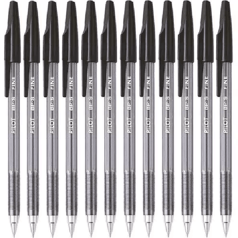 Pilot BP-S Box 12 Stick Type Ballpoint Pen 0.7mm Fine (Black)