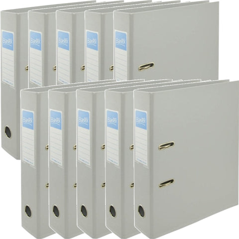 Bantex Lever Arch File Folder 70mm A4 Grey Box 10