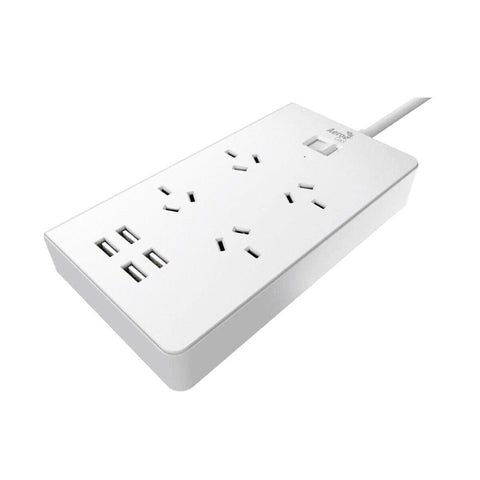 AeroCool Power board with 4 AC Outlet and 4 USB Charging Ports Power strip